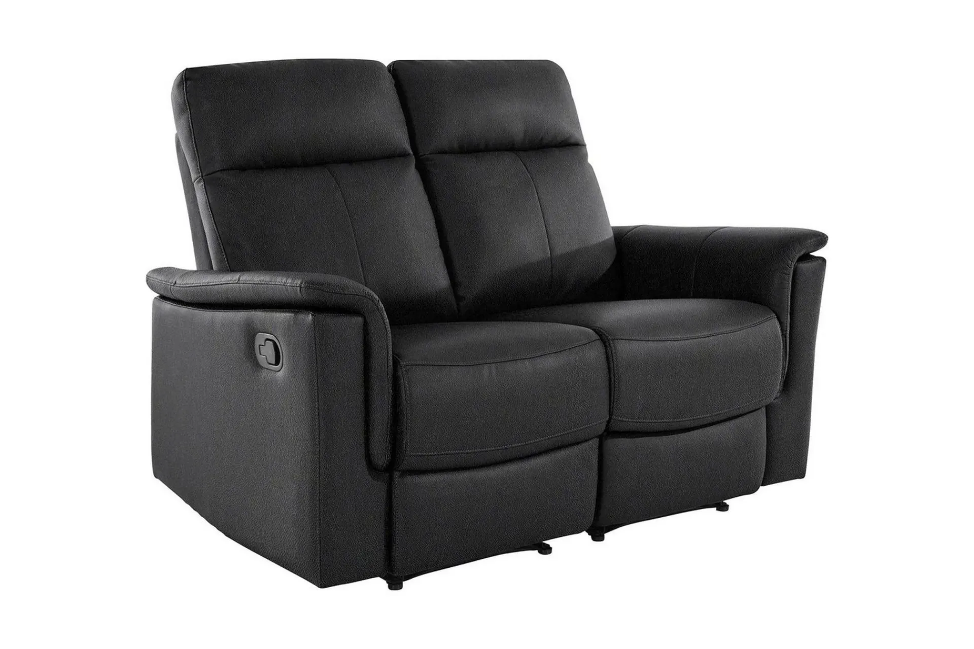 Loft24 Sofa 2-seter Southbrook , Ekte skinn/PU/Tre/Metall, Manuell hvilestol