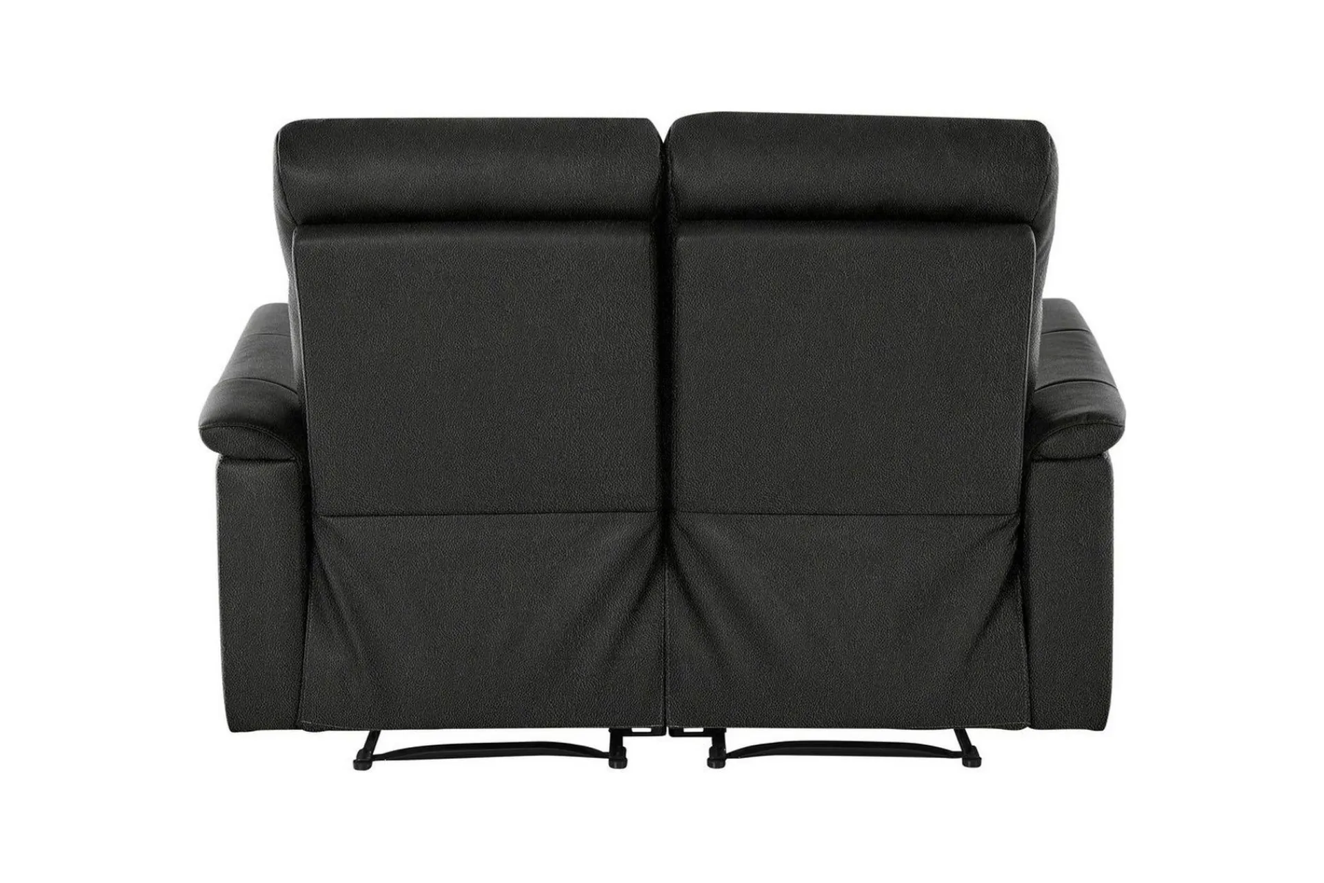 Loft24 Sofa 2-seter Southbrook , Ekte skinn/PU/Tre/Metall, Manuell hvilestol
