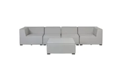 Lounge Sofa|Lounge Sofa-Soffa med fotpall Beliani Arezzo Beige/svart Light grey, Black Lysegrå,Svart