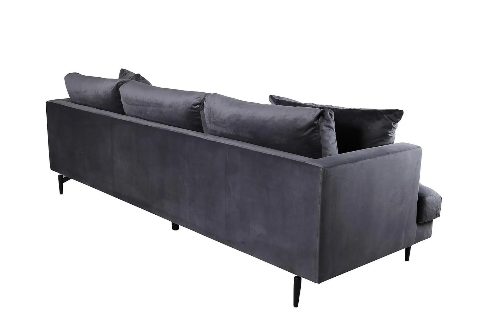 Venture Home Velour Sofa & Fløyel Sofa-Sofia 3-seters Sofa Mørkegrå
