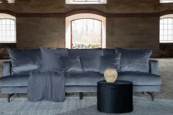 Venture Home Velour Sofa & Fløyel Sofa-Sofia 3-seters Sofa Mørkegrå