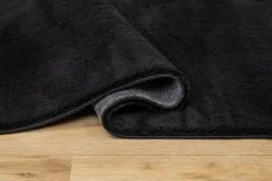 KM Home Skinn & Pelstepper|Sitteputer-Soft Wiltonteppe 240x340 cm Svart
