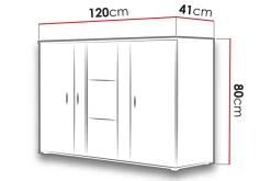 Soho Kommode 41x120 cm LED-belysning
