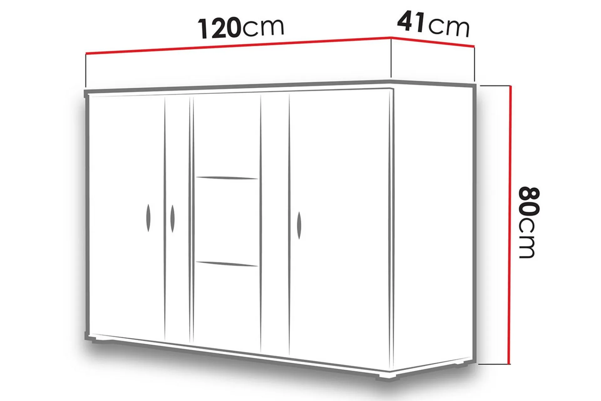 Soho Kommode 41x120 cm LED-belysning