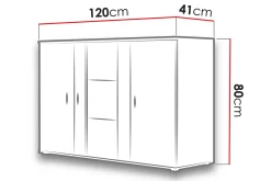 Soho Kommode 41x120 cm LED-belysning