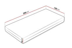 Barneseng & Juniorseng-Solklint Fjærmadrass 120x200 cm Hvit
