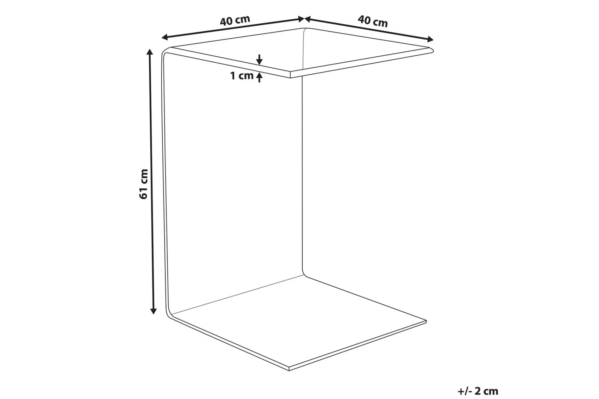 Avlastningsbord-Solney Sidebord Transparent