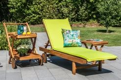 Solseng-Solstol FINLAY 193x60xH30cm Akasie Natural