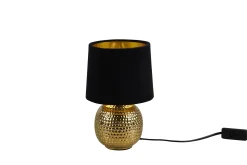 Trio Lighting Bordlampe|Vinduslampe-Sophia Bordlampe Svart/ Gull