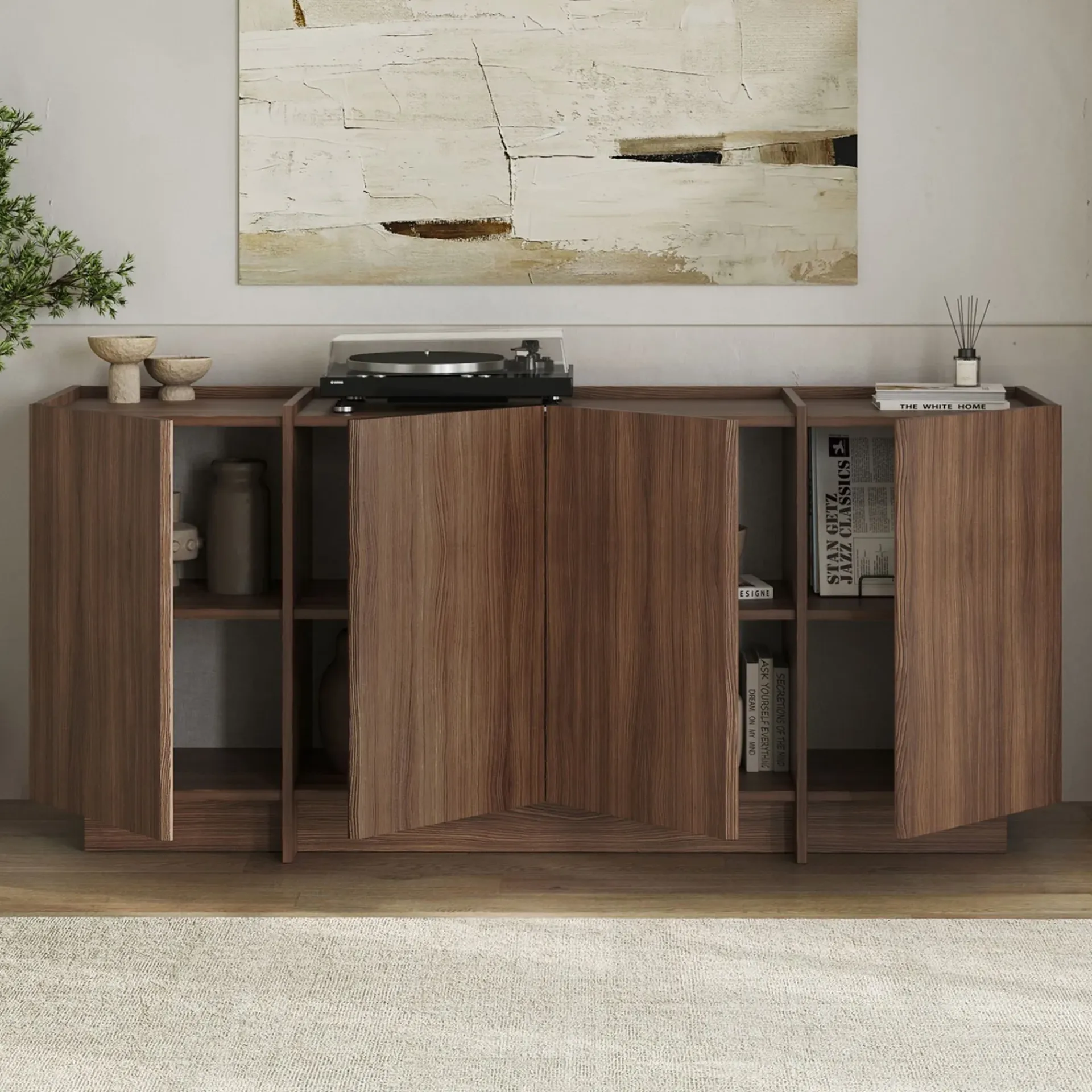 Gangbord|Avlastningsbord-Sorlan Konsollbord 180 cm Milano Walnut