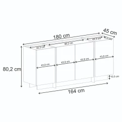 Gangbord|Avlastningsbord-Sorlan Konsollbord 180 cm Milano Walnut