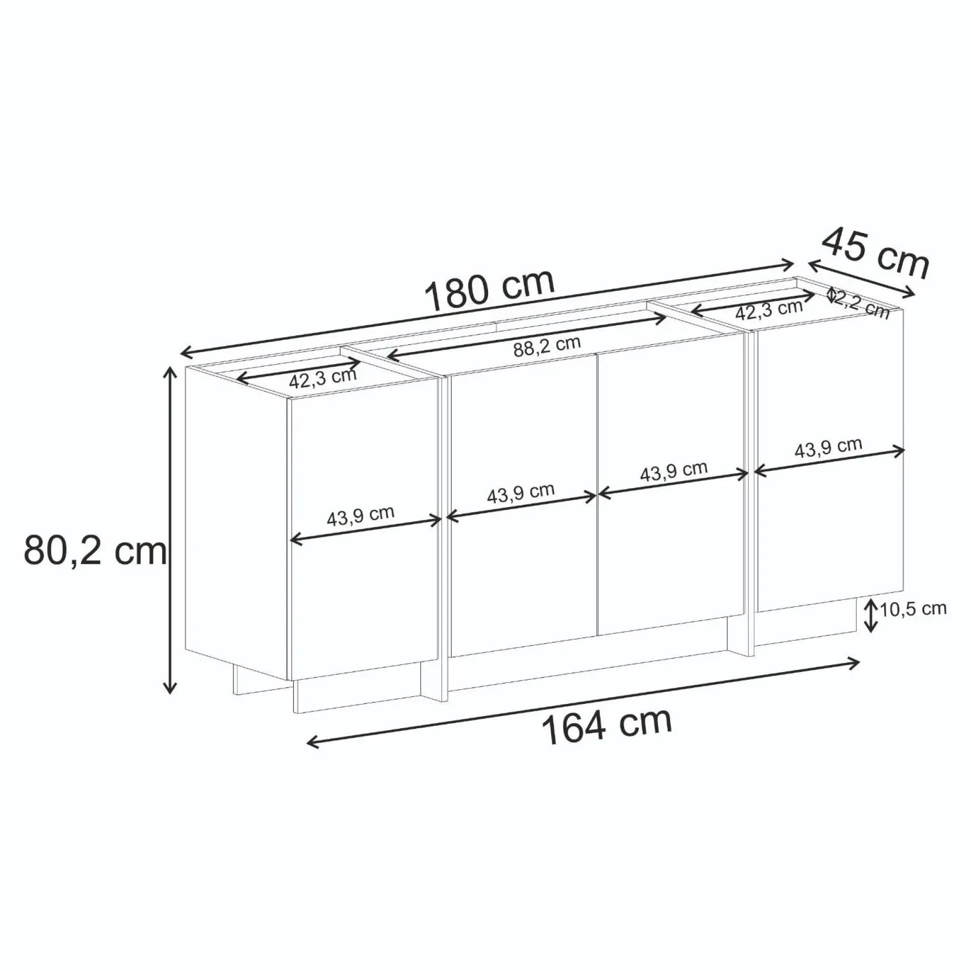 Gangbord|Avlastningsbord-Sorlan Konsollbord 180 cm Milano Walnut