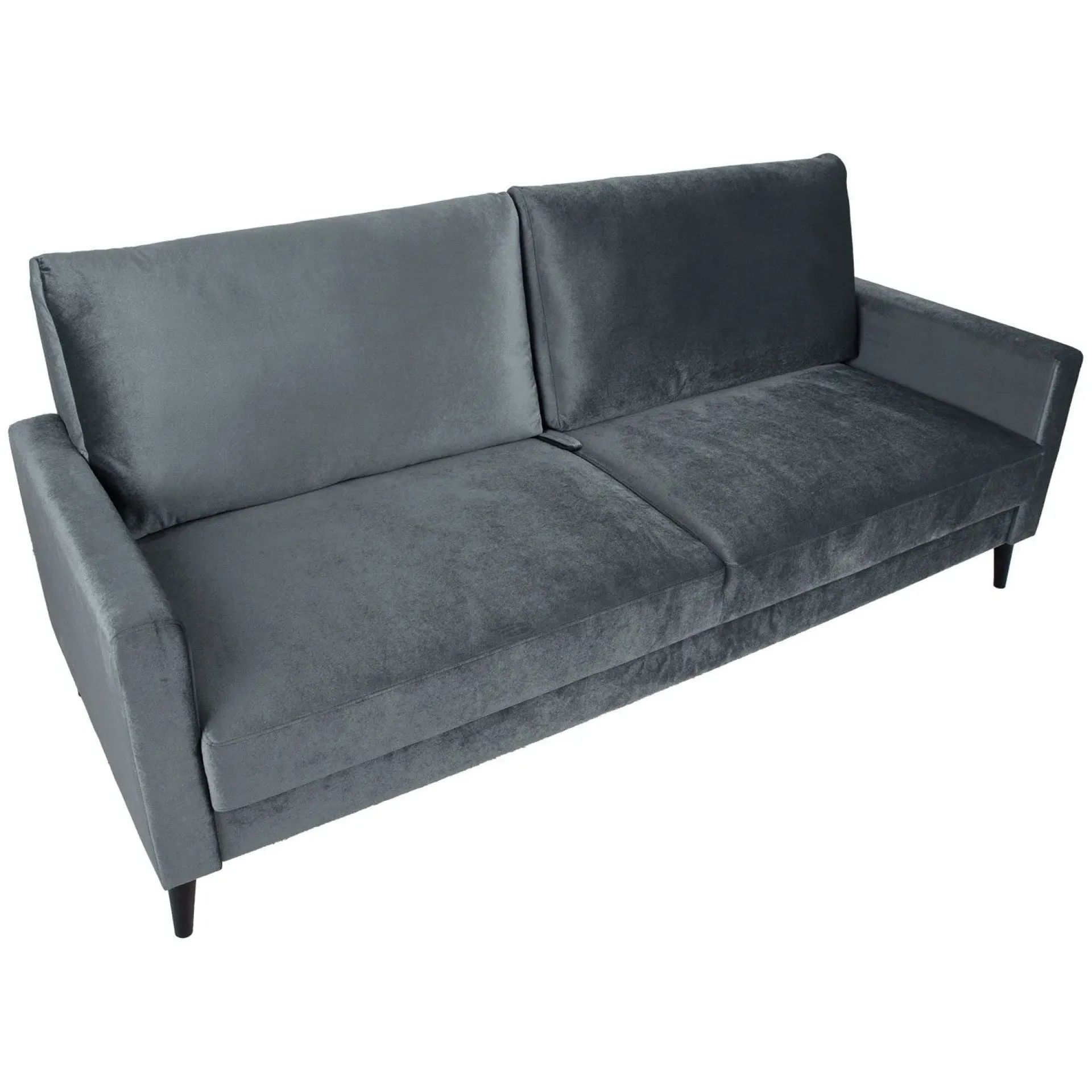 Velour Sofa & Fløyel Sofa-Sovesofa HOME4YOU Anna med oppbevaringsboks fløyel grå