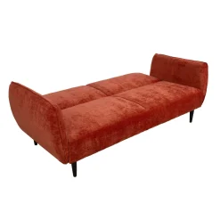 Velour Sofa & Fløyel Sofa-Sovesofa HOME4YOU Hermes 3-seter oransje