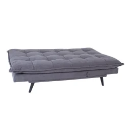 Velour Sofa & Fløyel Sofa-Sovesofa HOME4YOU Spry 193x92x89 cm grå