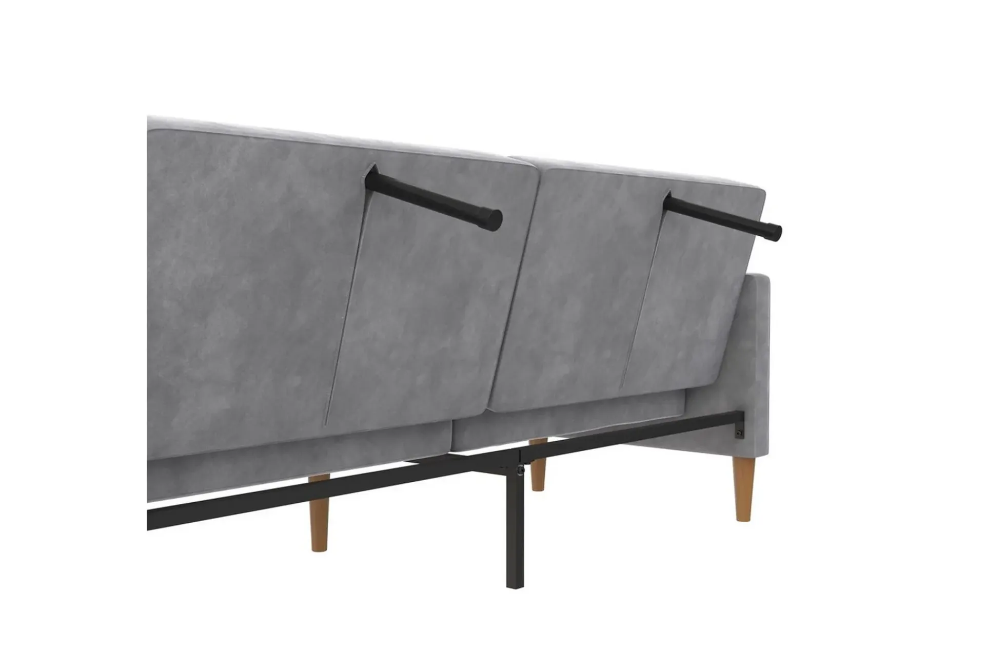 Loft24 Sovesofaer-Sovesofa Lilly Lys grå, Fløyel Lysegrå