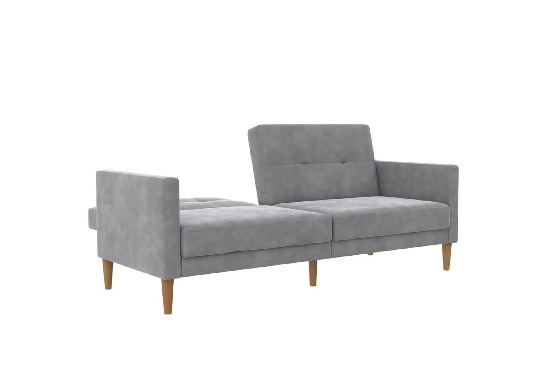 Loft24 Sovesofaer-Sovesofa Lilly Lys grå, Fløyel Lysegrå