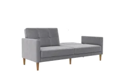 Loft24 Sovesofaer-Sovesofa Lilly Lys grå, Fløyel Lysegrå