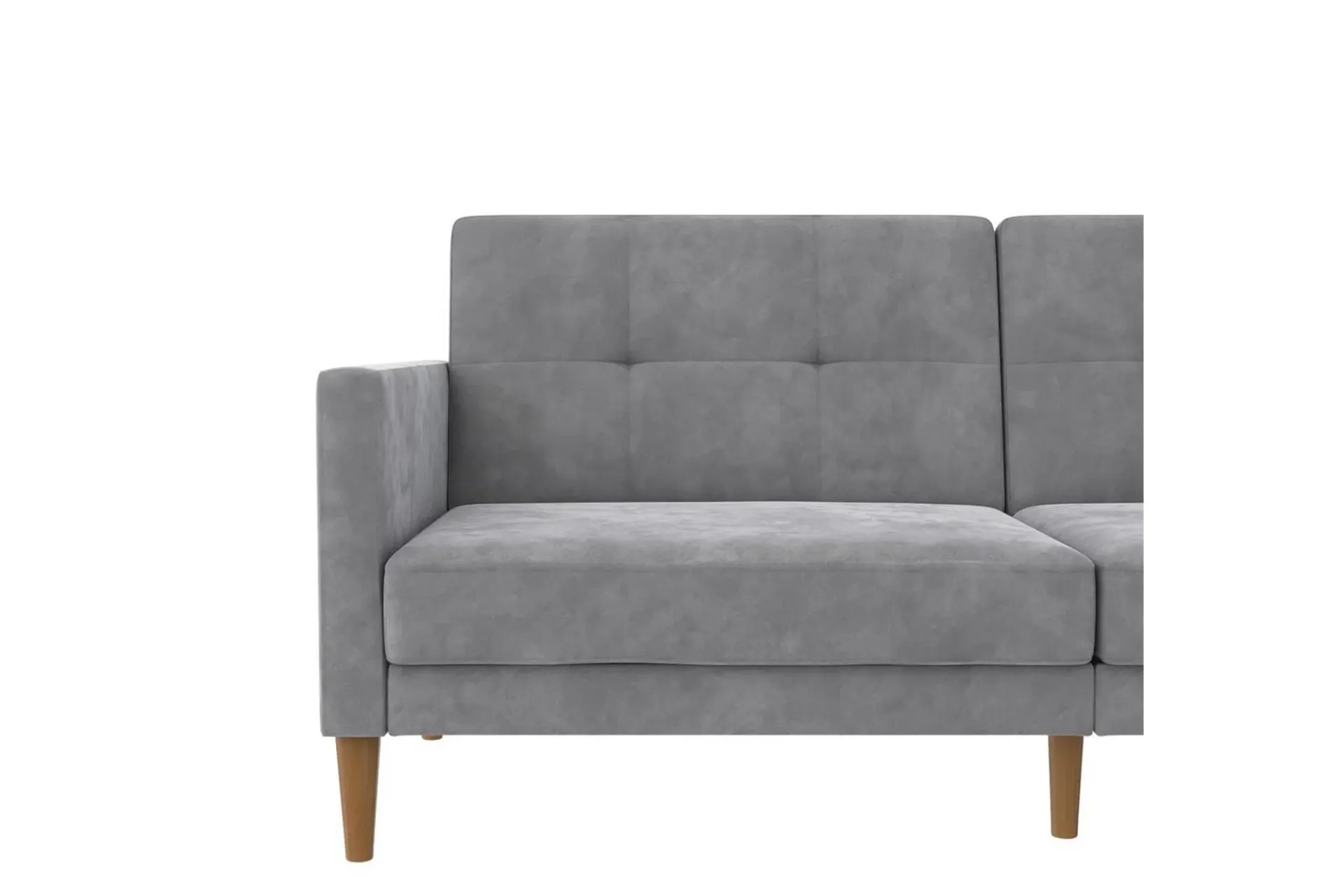 Loft24 Sovesofaer-Sovesofa Lilly Lys grå, Fløyel Lysegrå