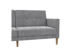 Loft24 Sovesofaer-Sovesofa Lilly Lys grå, Fløyel Lysegrå