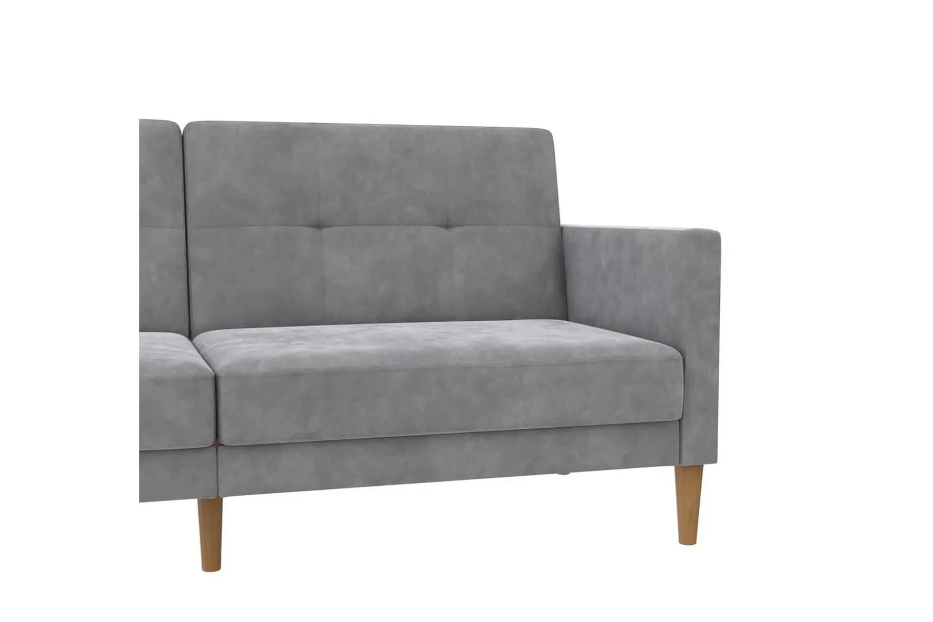 Loft24 Sovesofaer-Sovesofa Lilly Lys grå, Fløyel Lysegrå