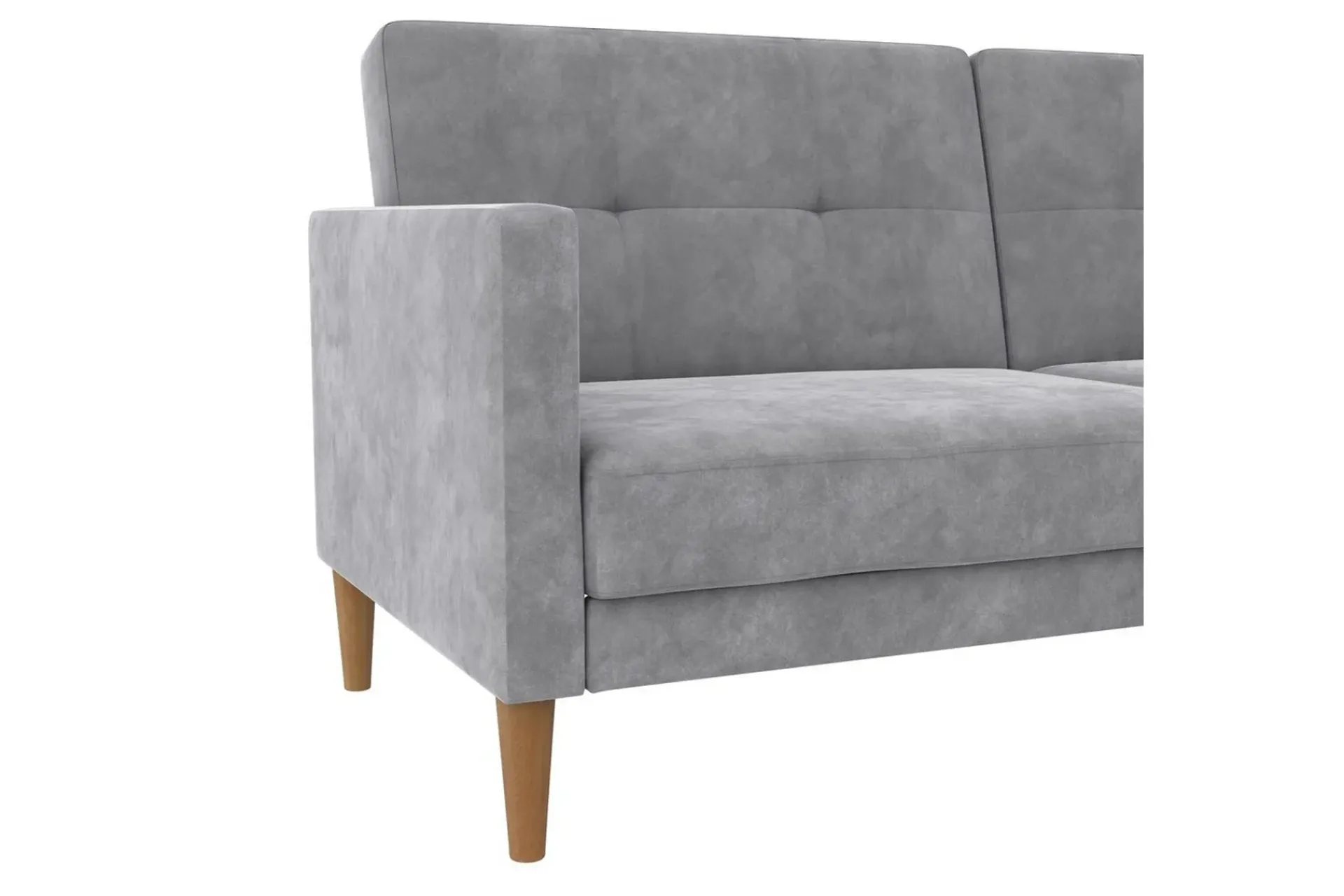 Loft24 Sovesofaer-Sovesofa Lilly Lys grå, Fløyel Lysegrå