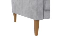 Loft24 Sovesofaer-Sovesofa Lilly Lys grå, Fløyel Lysegrå