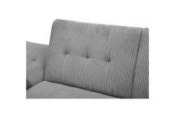 Loft24 Sovesofaer-Sovesofa med enkeldivan uten sjeselong Sovesofa Hartford II 213x153x82 cm, Grå