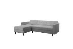 Loft24 Sovesofaer-Sovesofa med enkeldivan uten sjeselong Sovesofa Hartford II 213x153x82 cm, Grå