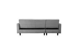 Loft24 Sovesofaer-Sovesofa med enkeldivan uten sjeselong Sovesofa Hartford II 213x153x82 cm, Grå