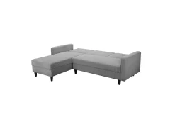 Loft24 Sovesofaer-Sovesofa med enkeldivan uten sjeselong Sovesofa Hartford II 213x153x82 cm, Grå