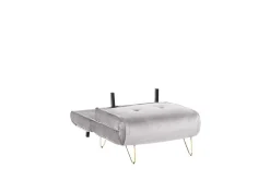 Velour Sofa & Fløyel Sofa-Sovesofa 1-seters Fløyel grå VESTFOLD Grey