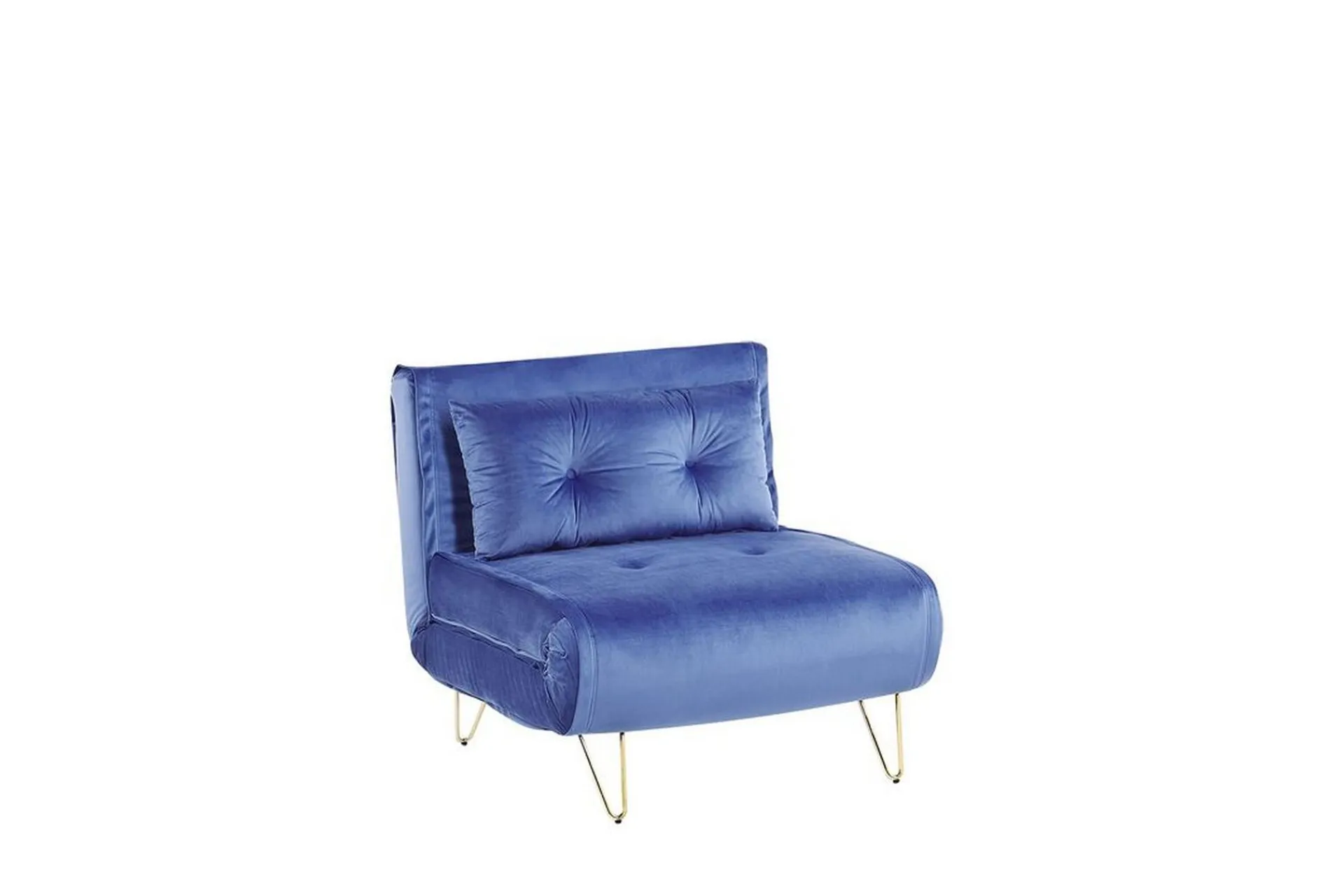 Sovesofa 1-seters fløyel marine VESTFOLD
