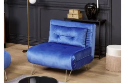 Sovesofa 1-seters fløyel marine VESTFOLD
