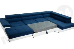 Velour Sofa & Fløyel Sofa|Sovesofaer-Sovesofa 4-seters U-formet 345x202 cm Venstre Haze 17 + Nour Sammet 17 + Nour Sammet 1