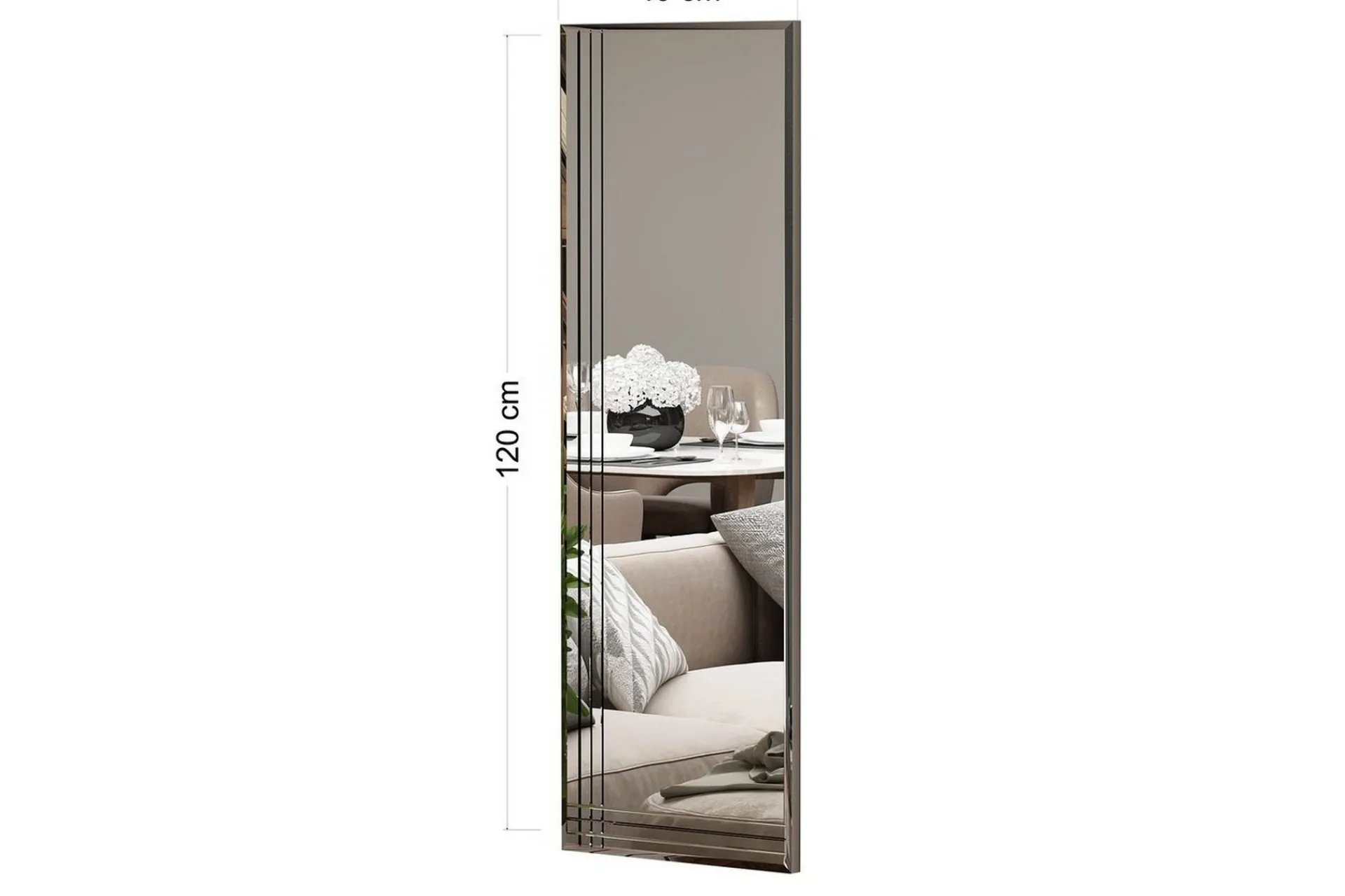 Helkroppsspeil-Speil Casaria Transparent Hvit