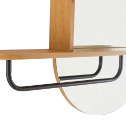 Speil med hylle HOME4YOU Aalborg 92x15x93 cm eik