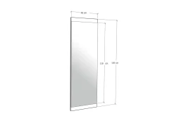 Gangspeil|Gangspeil-Speil 40x120 cm Valnöt