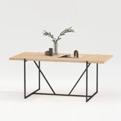 Spisebord HOME4YOU Cindy melamin eik 180x90x75 cm