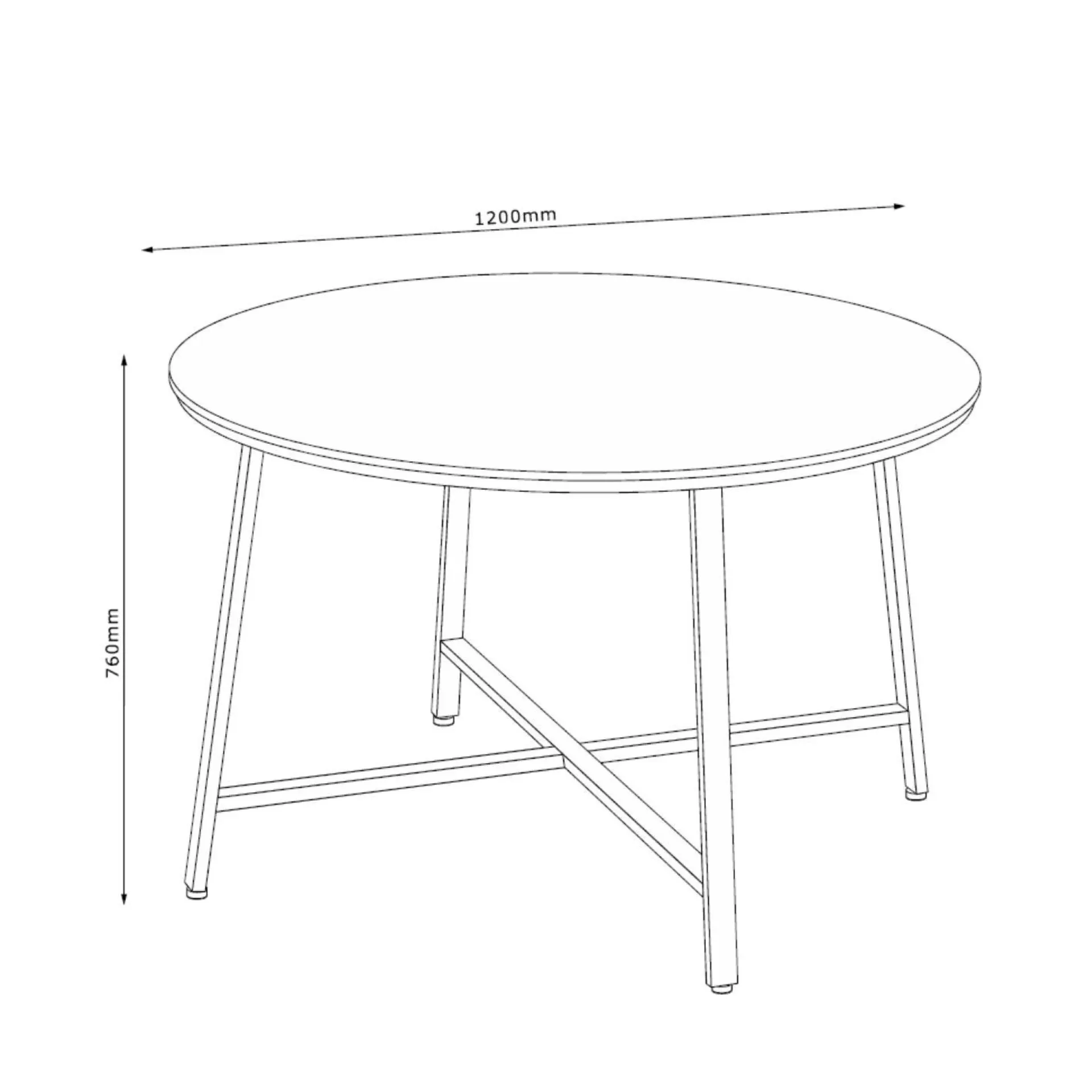 Spisebord & Kjøkkenbord-Spisebord HOME4YOU Sancia D120x76 cm Eik/brun