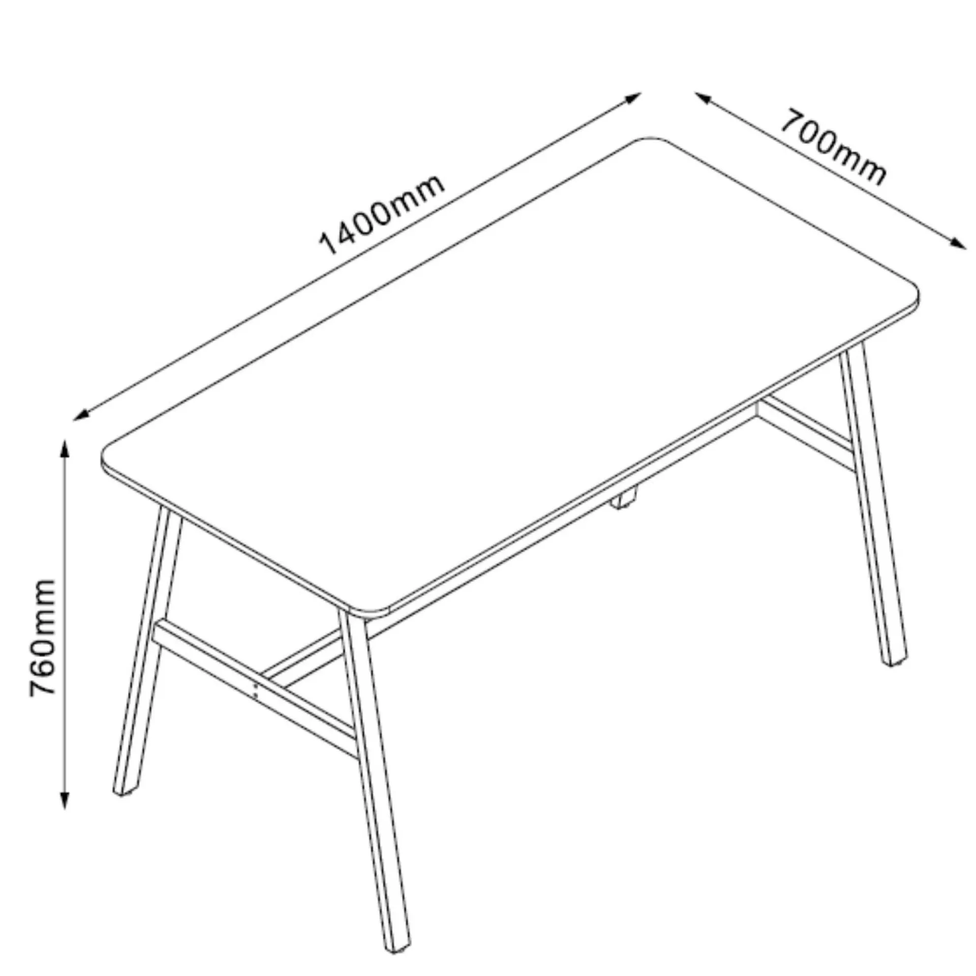Spisebord HOME4YOU Svea 140x70x76 cm