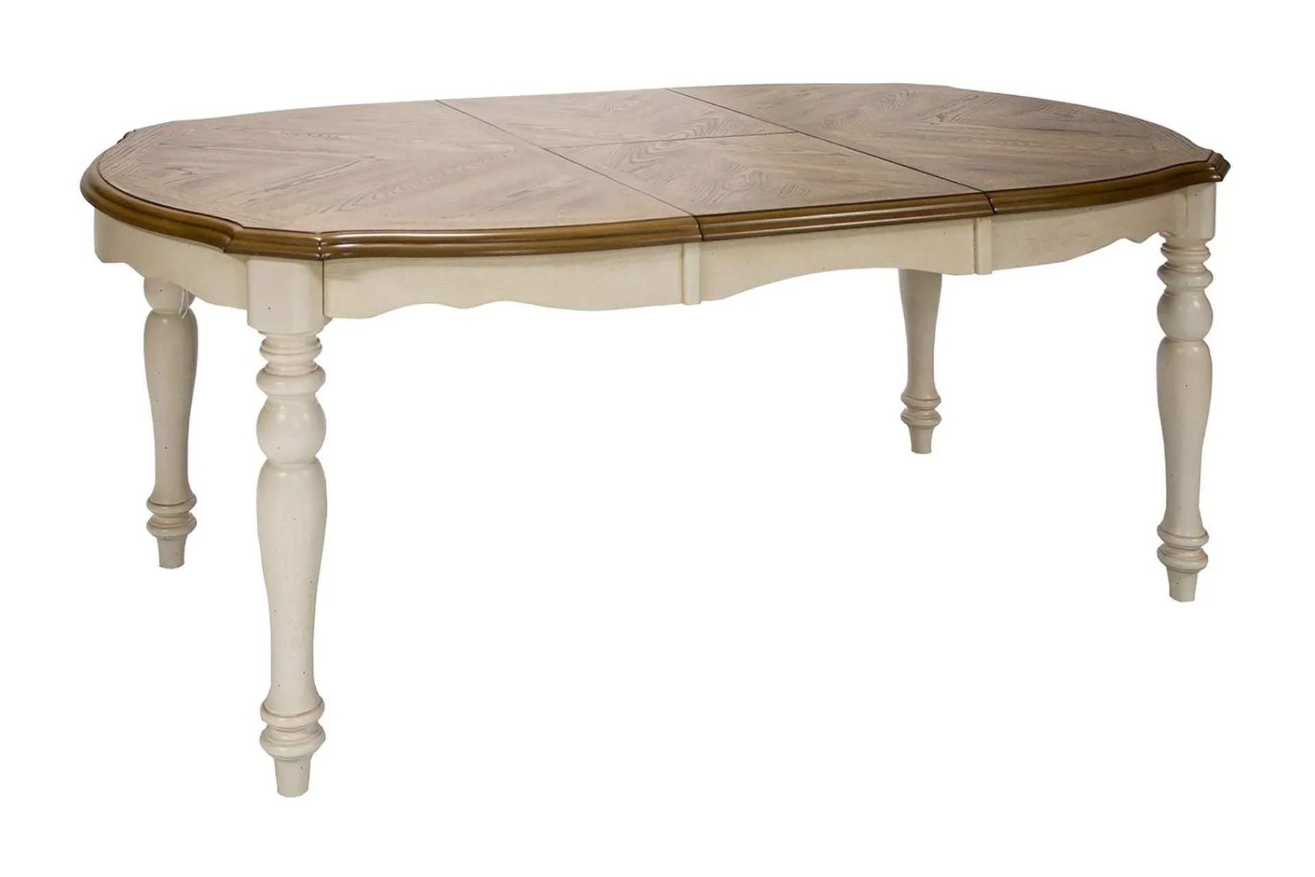 Spisebord & Kjøkkenbord-Spisebord LILY 1065x137 / 182xH76cm Forlengningsbar Brun,Hvit