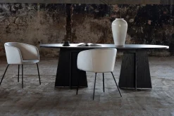 Venture Home Spisebord & Kjøkkenbord-Spisebord Bootcut spisebord 230x115x75 cm ovalt Black