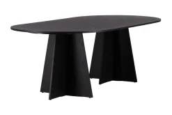 Venture Home Spisebord & Kjøkkenbord-Spisebord Bootcut spisebord 230x115x75 cm ovalt Black