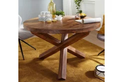 Wohnling Spisebord Rund 120 cm heltre landlig stil Rosentre