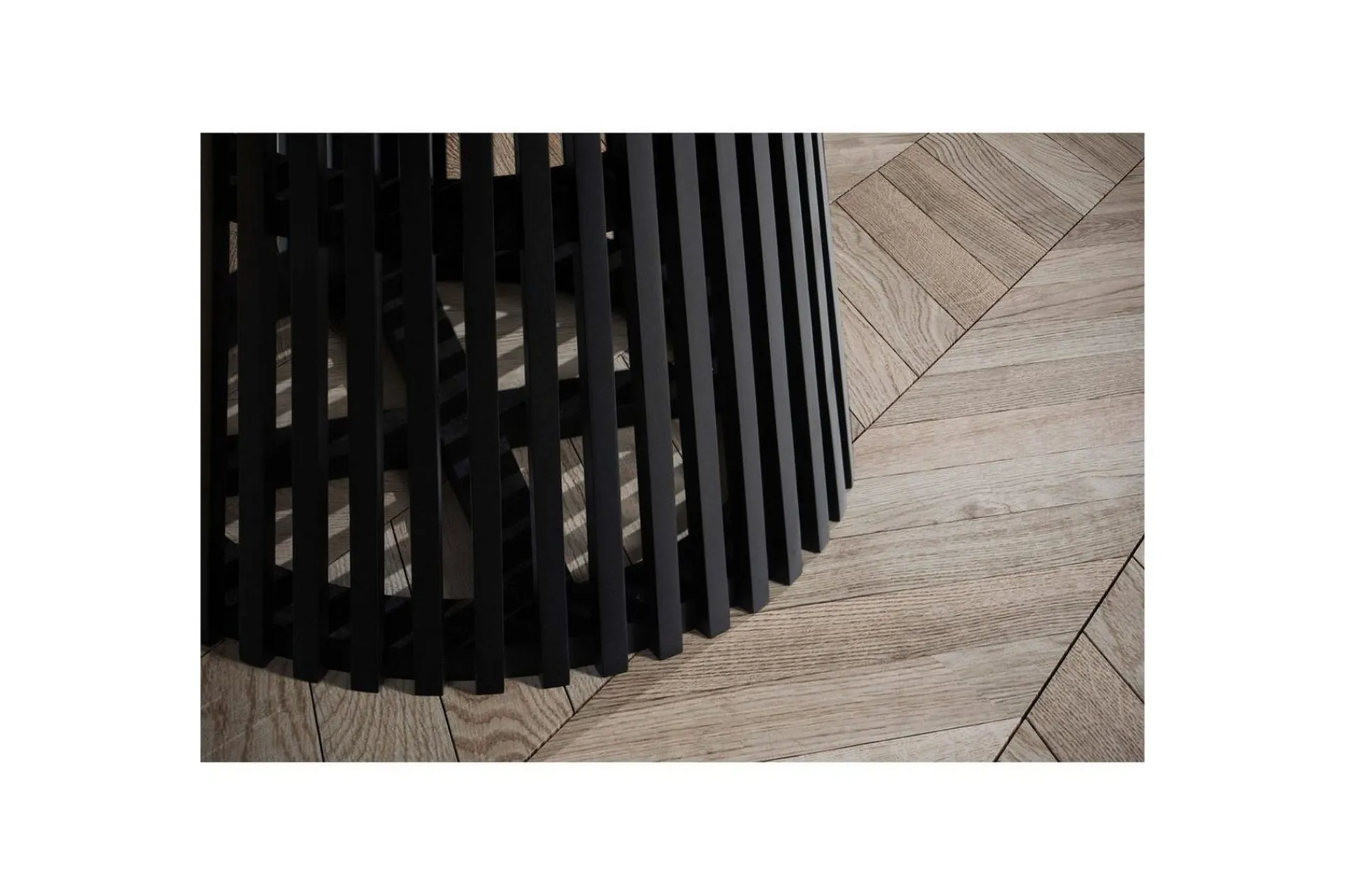 Wohnling Spisebord & Kjøkkenbord-Spisebord Rund 120 cm heltre loftstil Svart