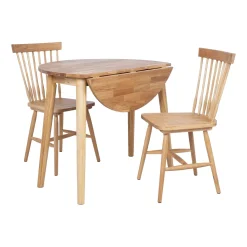 Spisegrupper-Spisegruppe HOME4YOU Birka Wit 2 stoler naturlig