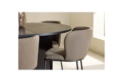 Venture Home Spisegruppe Strada Rundt 120/170 cm med Edina Stoler 6 stk, / Brun