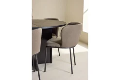Venture Home Spisegruppe Strada Rundt 120/170 cm med Edina Stoler 6 stk, / Brun