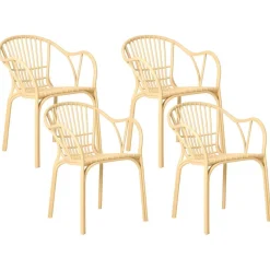 Balkongstoler|Balkongmøbler-Spisestol Andora 4-pakning Beige